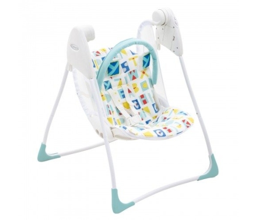 Кресло-качалка Graco Delight Block Alphabet Blue