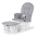 Šūpuļkrēsls māmiņai CHILDHOME Round Beech Canvas grey