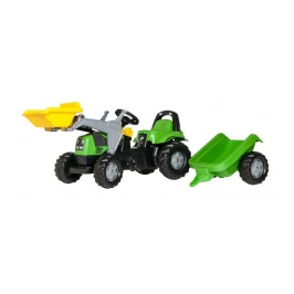 Детский Трактор с педалями с ковшом и прицепом Rolly Toys Rolly KID Deutz  023196