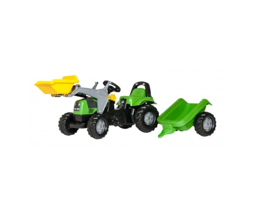 Traktors Bērniem ar pedāļiem ar kausu un  piekabi Rolly Toys Rolly KID Deutz 023196