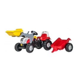 Детский Трактор с педалями с ковшом и прицепом Rolly Toys Rolly KID Steyr 023936