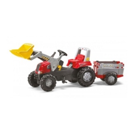 Детский Трактор с педалями Rolly Toys rollyJunior RT с прицепом и ковшом (3-8 лет) 811397