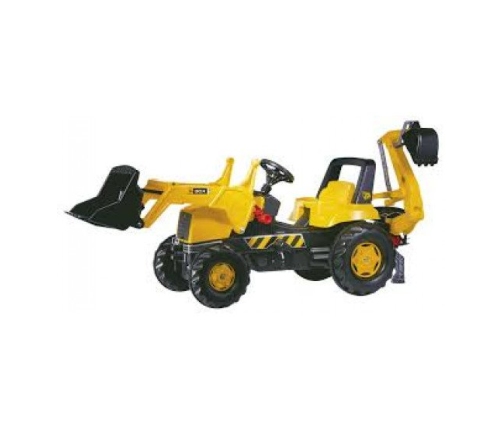 Traktors Bērniem ar pedāļiem un diviem kausiem Rolly Toys rollyJunior JCB (3-8 gadiem) 812004