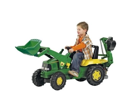 Traktors Bērniem ar pedāļiem un diviem kausiem Rolly Toys rollyJunior John Deere (3-8 gadiem) 811076