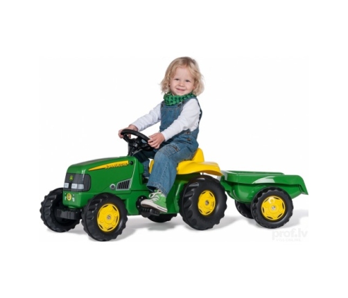 Детский Трактор с педалями и прицепом Rolly Toys Rolly KID John Deere 012190