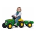 Детский Трактор с педалями и прицепом Rolly Toys Rolly KID John Deere 012190