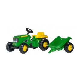 Детский Трактор с педалями и прицепом Rolly Toys Rolly KID John Deere 012190