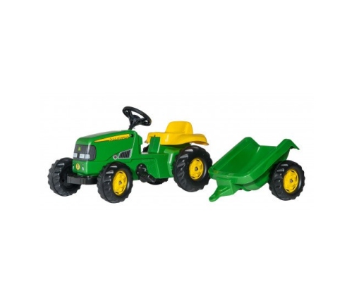 Детский Трактор с педалями и прицепом Rolly Toys Rolly KID John Deere 012190