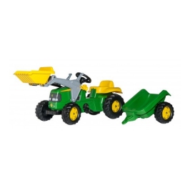 Детский Трактор с педалями и прицепом Rolly Toys Rolly KID John Deere 023110