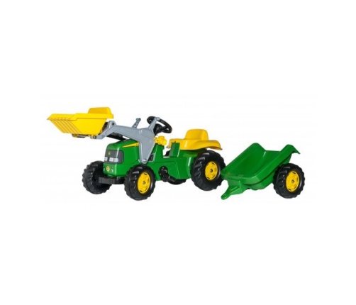 Детский Трактор с педалями и прицепом Rolly Toys Rolly KID John Deere 023110