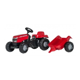 Детский Трактор с педалями и прицепом Rolly Toys Rolly KID MF 012305