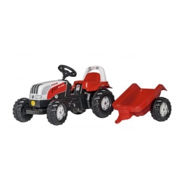 Детский Трактор с педалями и прицепом Rolly Toys Rolly Kid Steyr 6165 CVT 012510