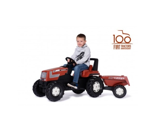 Детский Трактор педальный с прицепом rollyFarmtrac Fiat Centenario (3-8 лет) 601318 Германия