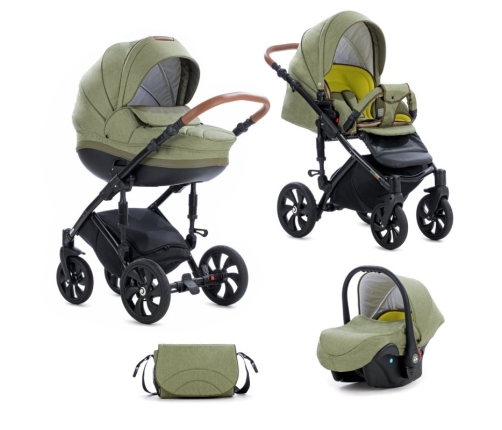 TUTIS MIMI Style 326 Olive Bērnu Ratiņi 3in1