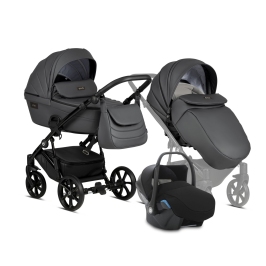 Tutis Viva 4 Shadow Grey 087 Eco Leather Bērnu Ratiņi 3in1 Tutis Viva 4 Shadow Grey 087 Eco Leather Bērnu Ratiņi 3in1