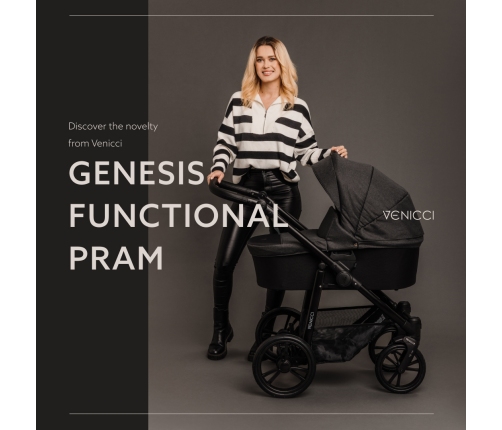 Venicci Genesis Steel Grey Детская Коляска 2в1