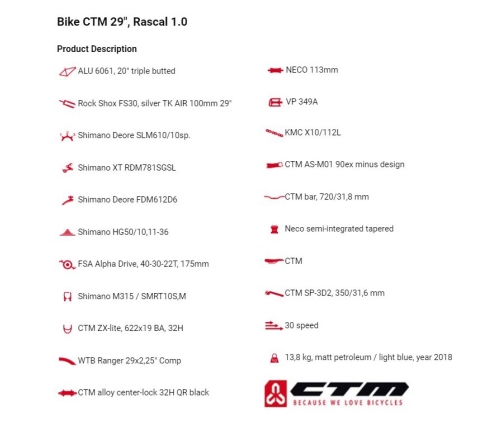 Vīriešu velosipēds CTM Rascal 1.0 29