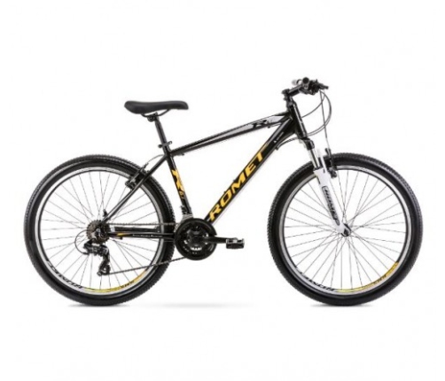 Vīriešu velosipēds Romet Rambler R6.1 26 black/yellow 14S