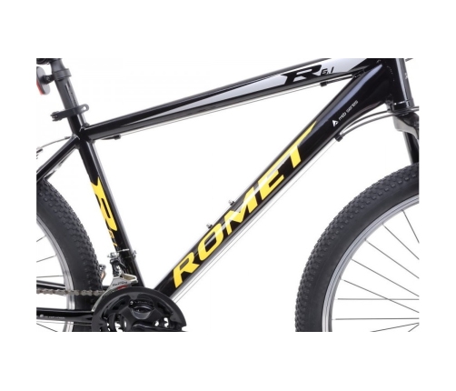 Vīriešu velosipēds Romet Rambler R6.1 26 black/yellow 19L