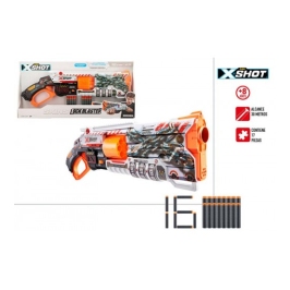 X-Shot Skins Lock Blaster Pistole ar 16 porol. šautriņām CB47144