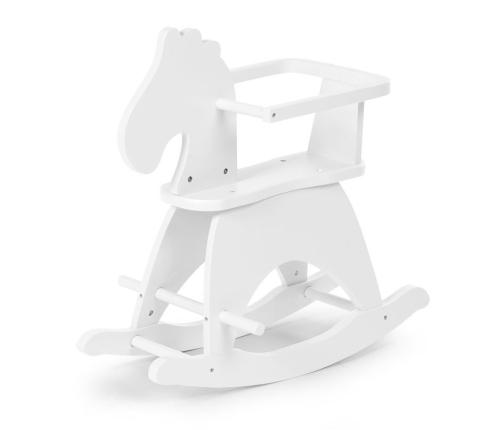 Zirdziņš-šūpulis CHILDHOME Rocking horse white + Brace