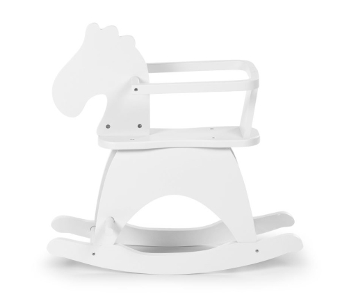 Zirdziņš-šūpulis CHILDHOME Rocking horse white + Brace