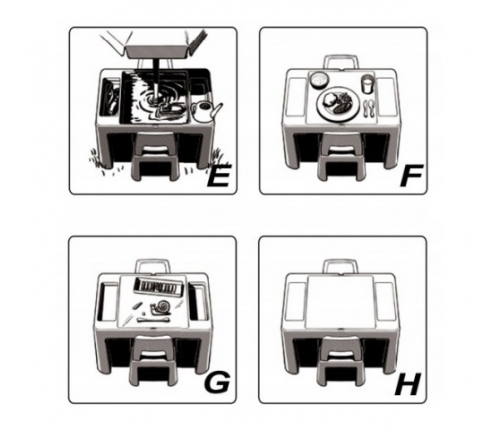 Galdiņš+krēsliņš TEGGI MULTIFUN Stone