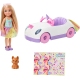 Barbie Club Chelsea Rainbow Unicorn Car & Puppy Lelle + Mašīna kabriolets