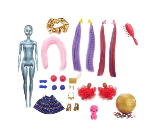 Barbie Color Reveal Hair Feature Playset lelle HBG38-1