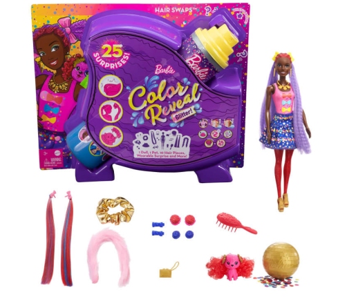 Barbie Color Reveal Hair Feature Playset lelle HBG38-1