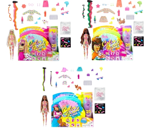 Barbie Color Reveal Neon Tie-Dye + 25 Surprises HCD25 Lelle