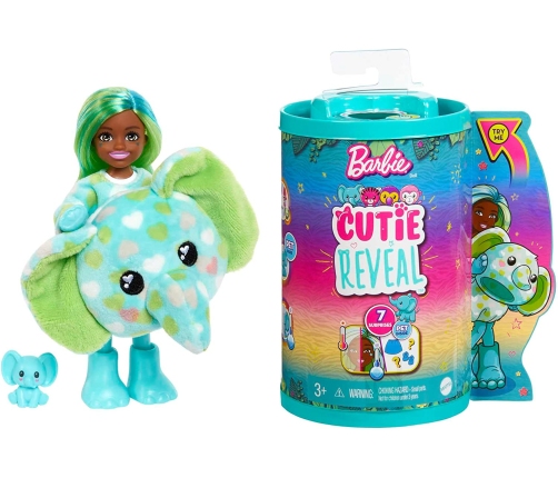 Barbie Cutie Reveal Chelsea Doll Jungle Friends Series Elephant HKR13 Lelle