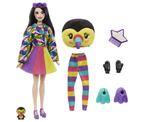 Barbie Cutie Reveal Jungle Friends Toucan HKR00 Lelle