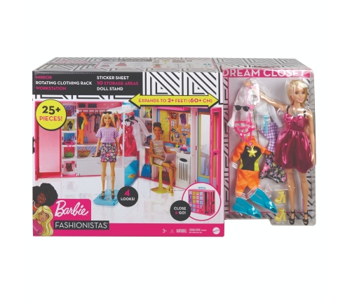 Barbie Dream Closet lielais leļļu skapis GBK10