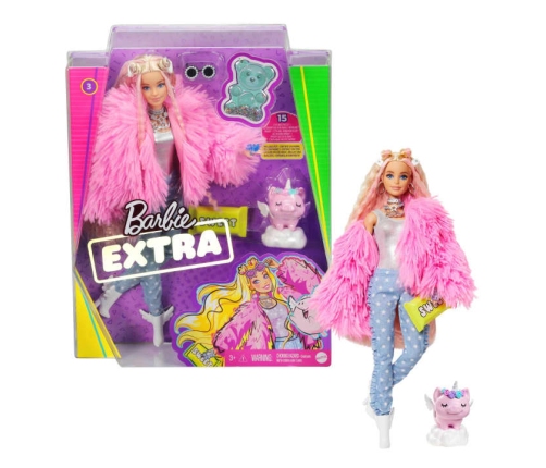 Barbie Extra Doll-Fluffy Pink Jacket lelle GRN28