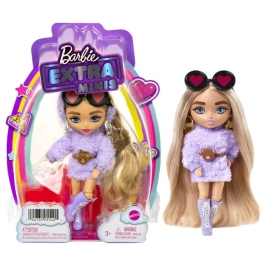 Barbie Extra Mini Doll lelle Blonde Pigtails Purple Hoodie HGP66 Barbie Extra Mini Doll lelle Blonde Pigtails Purple Hoodie HGP66