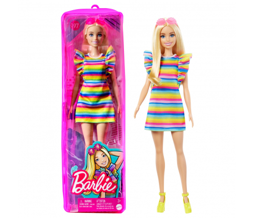 Barbie Fashionistas Doll Asst. Tiered Dress and Braces HJR96 Lelle