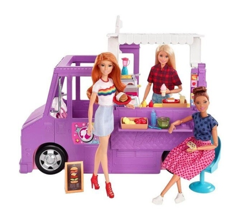 Barbie Food Truck Playset Автобус трансформер для барби Кафе на колесах GMW07