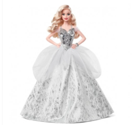 Barbie Holiday Doll - Wavy Blonde Hair кукла GXL18