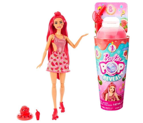 Barbie Pop Reveal Fruit Watermelon + 8 Surprises Кукла + Стакан