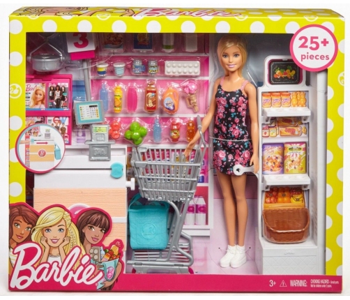 Barbie Supermarket Playset lelle FRP01