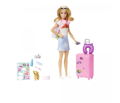 Barbie Travel Malibu Roberts & Puppy HJY18 Kукла