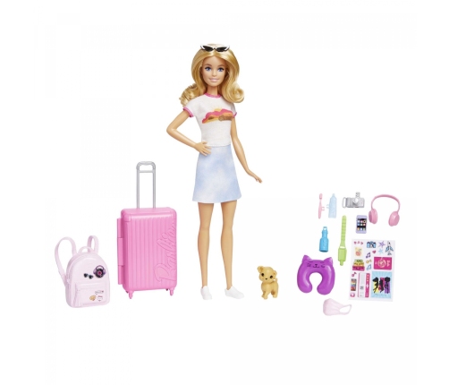 Barbie Travel Malibu Roberts & Puppy HJY18 Kукла