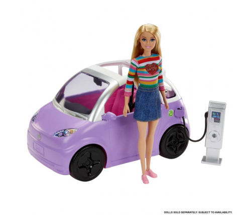 Barbie Vehicle Elektromobilis ar uzlādes staciju HJV36