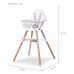 Стульчик для кормления 2в1 Childhome Evolu 2 Natural White