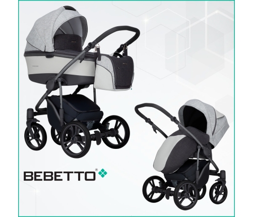 Bebetto Bresso Grey 22 Bērnu Ratiņi 2in1