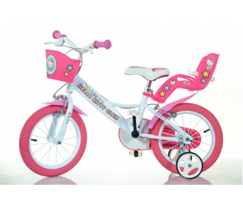 Детский велосипед двухколесный Dino bikes Hello Kitty 14 144R-HK2