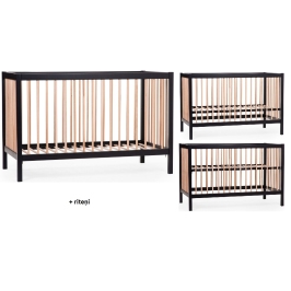 Детская кроватка 60x120 см Childhome Cot 97 Black Natural