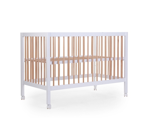 Детская кроватка 60x120 см Childhome Cot 97 White Natural