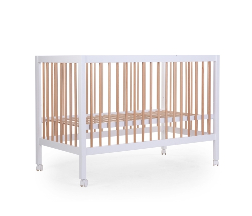 Детская кроватка 60x120 см Childhome Cot 97 White Natural